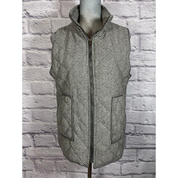 Wishlist wool blend quilted vest with herringbone design - Picture 1 of 10